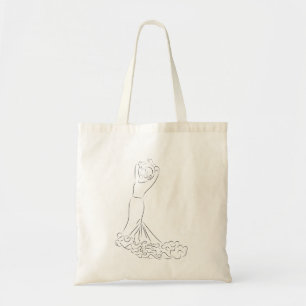 Tote Bag Ligne Danseuse Flamenca Art