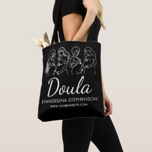 Tote Bag Ligne d'art de naissance post-partum Sage-Femme DO