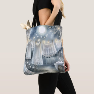 Tote Bag Ligne de blanchisserie Lune Cottagecore