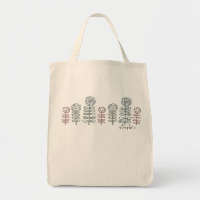 Tote Bag ligne de retroflora épicerie fourre-tout avec le (Devant)