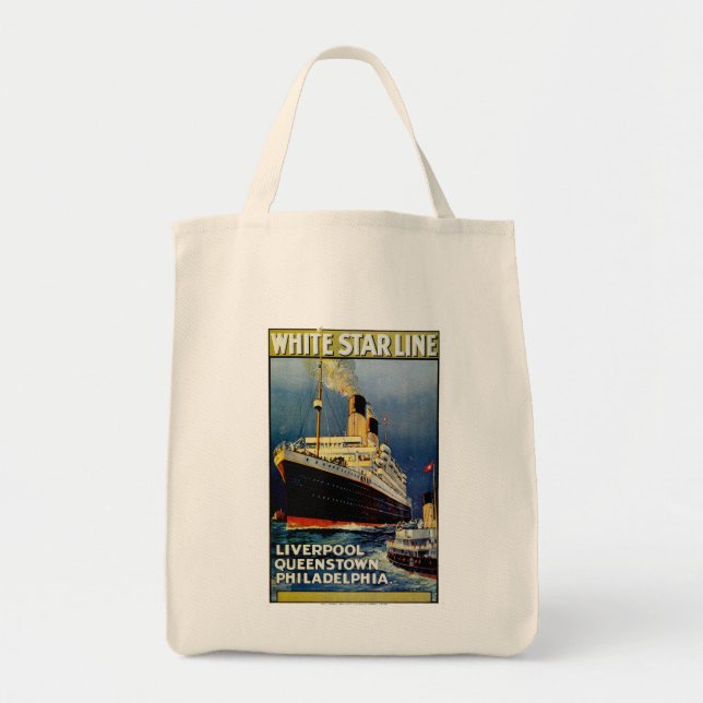 Tote Bag Ligne d'étoile blanche (Devant)