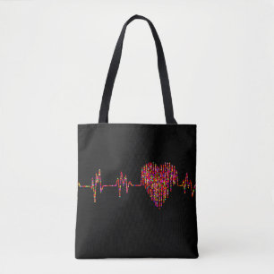 Tote Bag Ligne EKG pour soins cardiaques