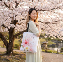 Ligne Élégante Femme à l'Art avec Fleurs Tropicale