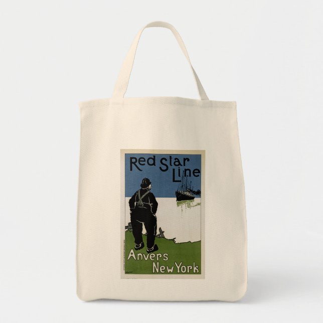 Tote Bag Ligne étoile rouge (Devant)