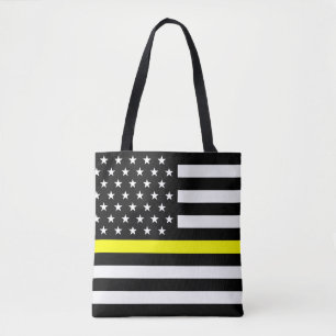 Tote Bag Ligne jaune mince drapeau d'expéditeur