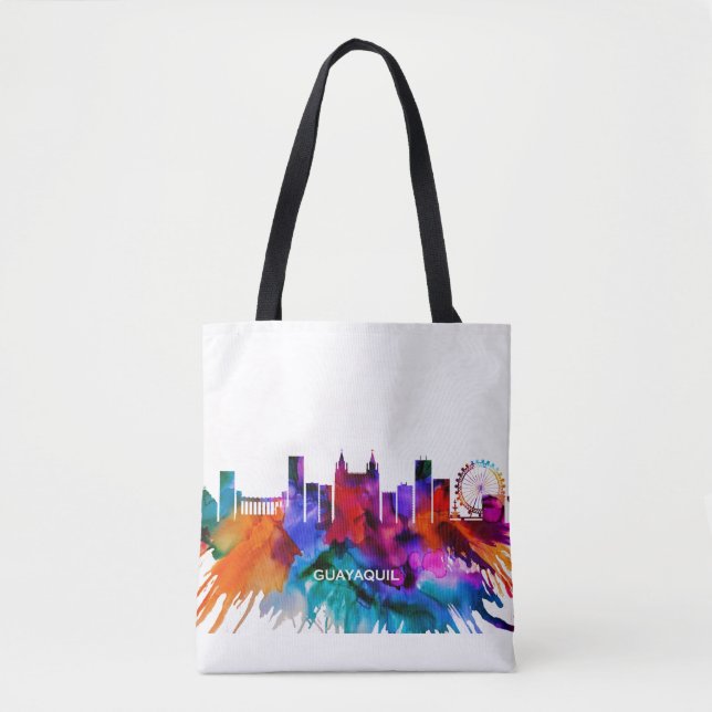 Tote Bag Ligne Skyline Guayaquil (Devant)