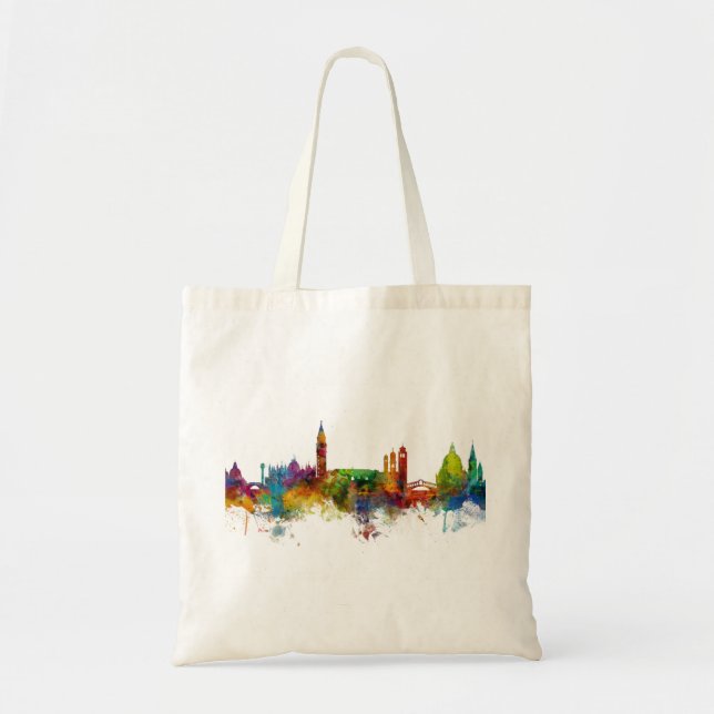 Tote Bag Ligne Skyline Venice Italie (Devant)