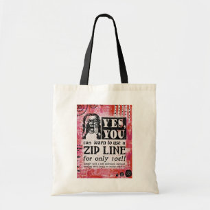 Tote Bag Ligne Zip - Drôle Annonce Vintage