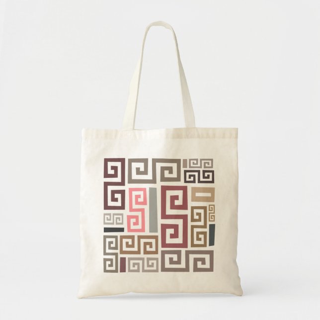 Tote Bag lignes artistiques abstraites modernes (Devant)