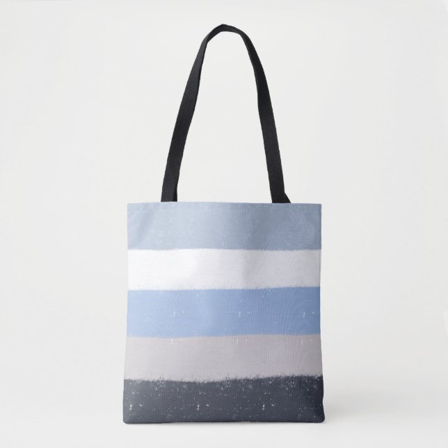 Tote Bag Lignes bleues (Devant)