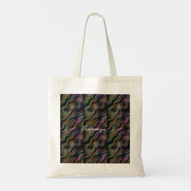 Tote Bag Lignes de couleur ondulée motif Thunder_Cove (Dos)