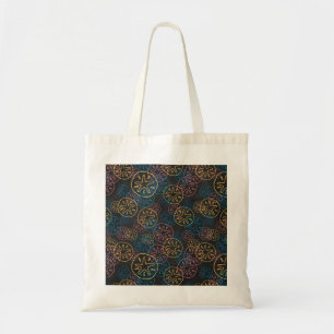 Tote Bag Lignes de Dollar de Sable Rouge Jaune Bleu