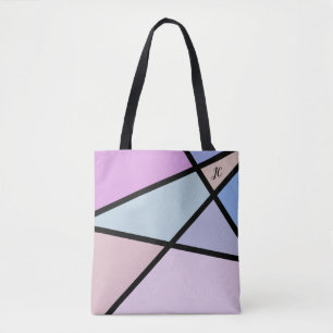 Tote Bag Lignes et formes géométriques multicolores