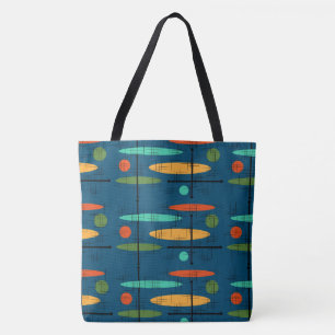Tote Bag Lignes et points Ovales rétro