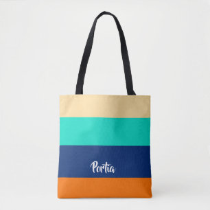 Tote Bag Lignes multicolores à motif