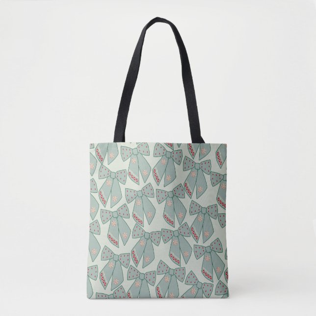 Tote Bag Lignes vertes Sage (Devant)