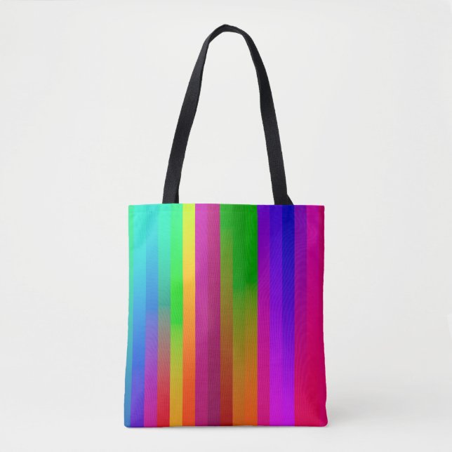 Tote Bag lignes verticales parallèles simples arrière - pla (Devant)