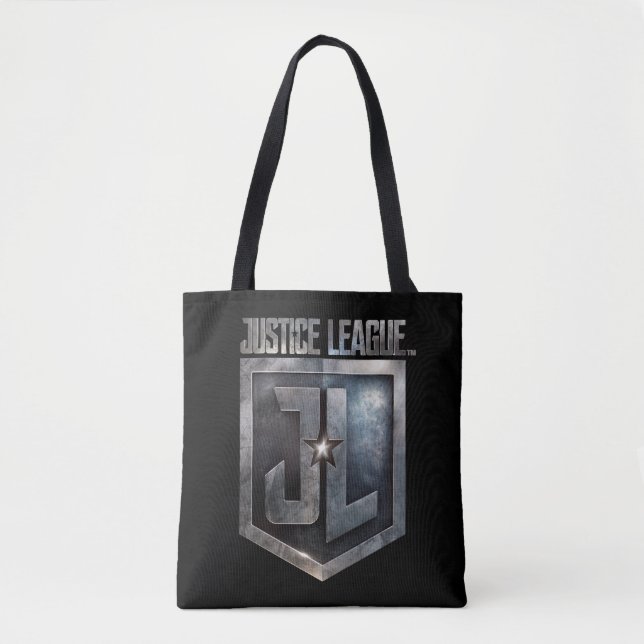 Tote Bag Ligue de Justice | Bouclier JL métallique (Devant)