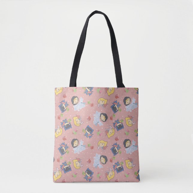 Tote Bag Ligue de Justice Chibi Holiday Motif actuel (Devant)