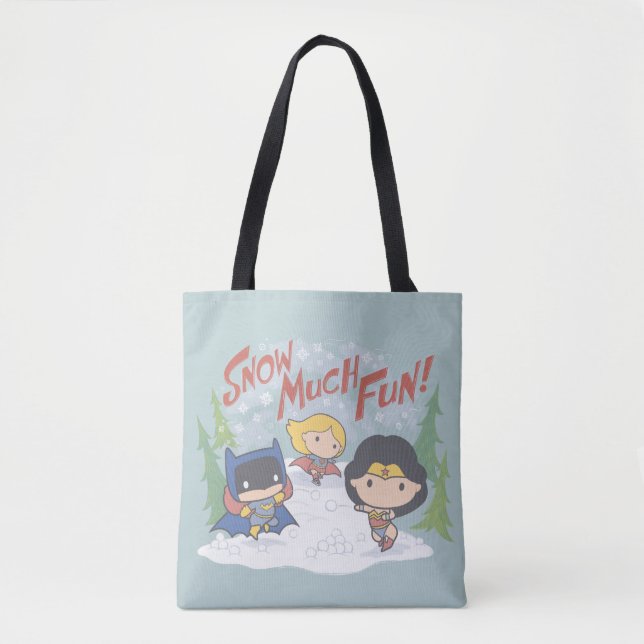Tote Bag Ligue de Justice Chibi Snowball combat (Devant)