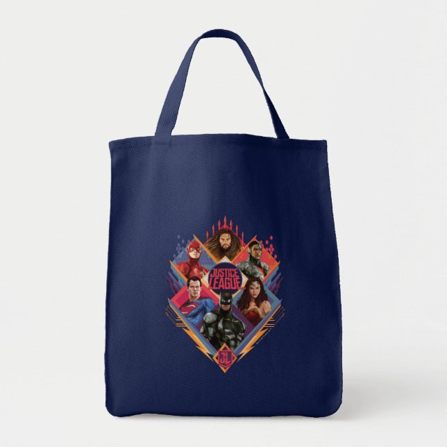 Tote Bag Ligue de Justice | Insigne du groupe de hachures d (Devant)