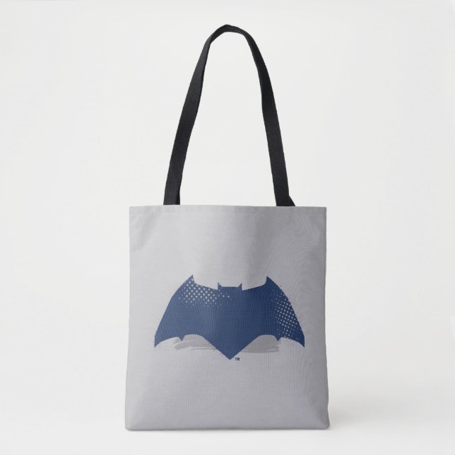 Tote Bag Ligue de Justice | Symbole Batman de brosse et dem (Devant)