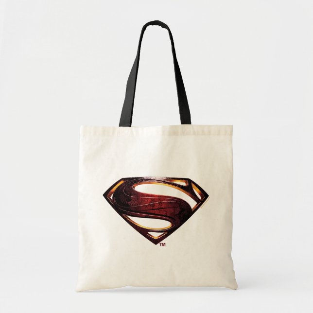 Tote Bag Ligue de Justice | Symbole de superman métallique (Devant)