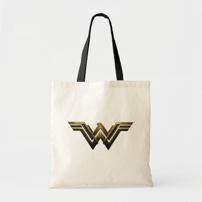 Tote Bag Ligue de Justice | Symbole métallurgique Wonder Wo (Devant)