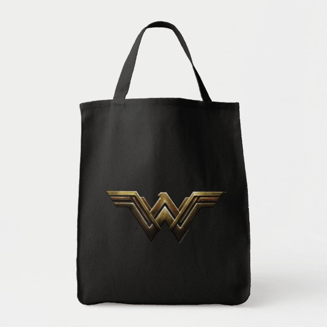 Tote Bag Ligue de Justice | Symbole métallurgique Wonder Wo (Devant)