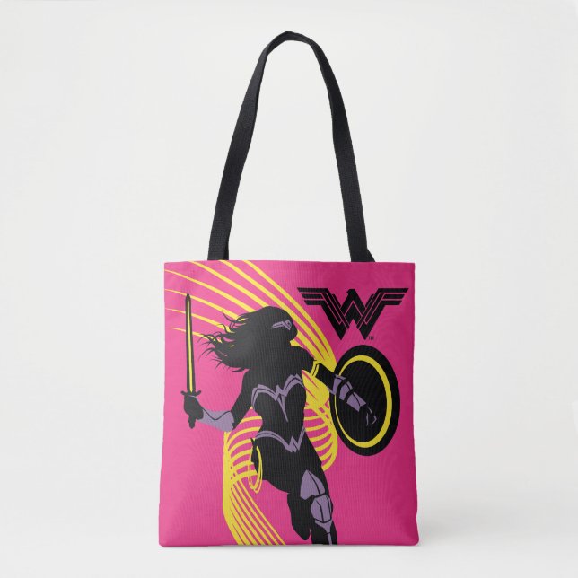 Tote Bag Ligue de Justice | Wonder Woman Icon Silhouette (Devant)