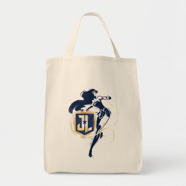 Tote Bag Ligue de Justice | Wonder Woman & JL Icon Pop Art (Devant)