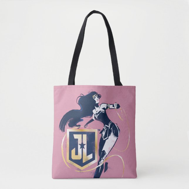 Tote Bag Ligue de Justice | Wonder Woman & JL Icon Pop Art (Devant)