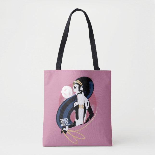 Tote Bag Ligue de Justice | Wonder Woman Profil Pop Art (Devant)