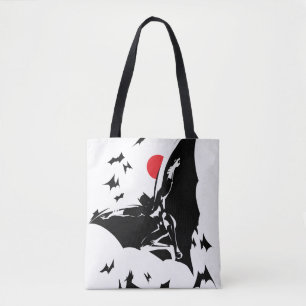 Tote Bag Ligue de la justice  Batman dans Cloud of Bats Pop