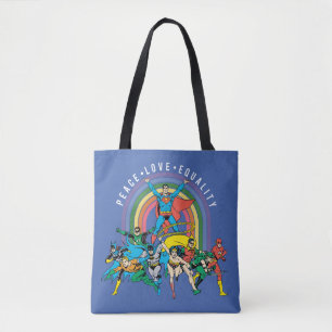 Tote Bag Ligue de la Justice - Paix, Amour, Égalité