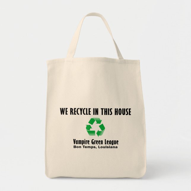 Tote Bag Ligue verte de vampire - nous réutilisons (Devant)