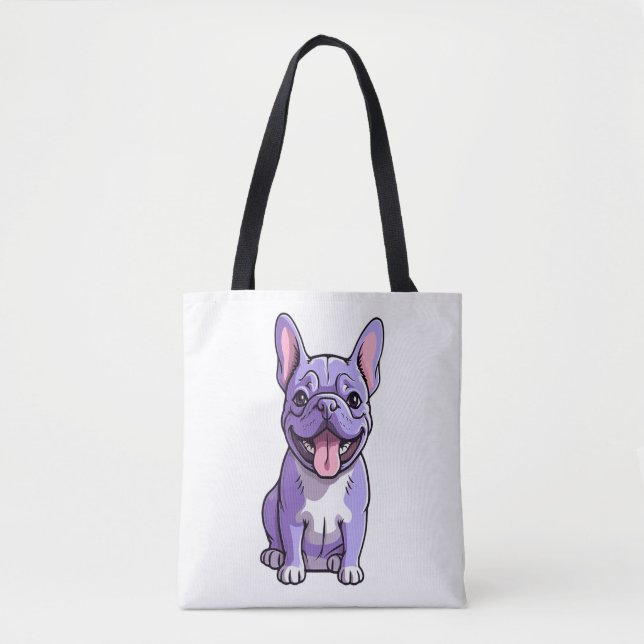 Tote Bag Lilac French Bulldog 2 (Devant)