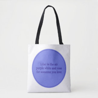 Tote Bag Lilac in the Air texte poèmes Fête des mères fourr