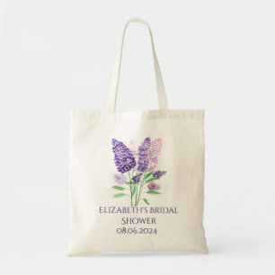 Tote Bag Lilacs fleurs violettes aquarelle nature nuptiale
