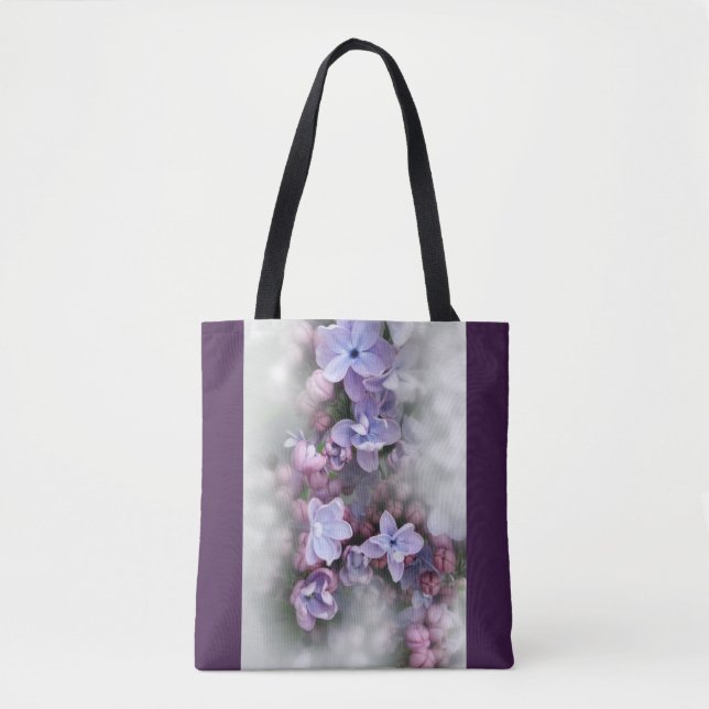 Tote Bag Lilas en fleurs (Devant)