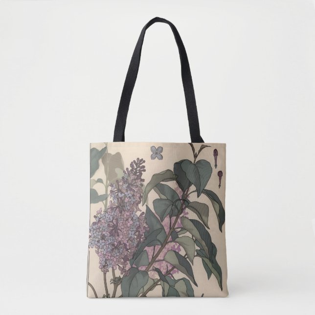 Tote Bag Lilas par Eugène Grasset (Devant)