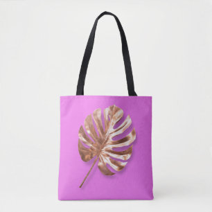 Tote Bag Lilas Rose Dorée