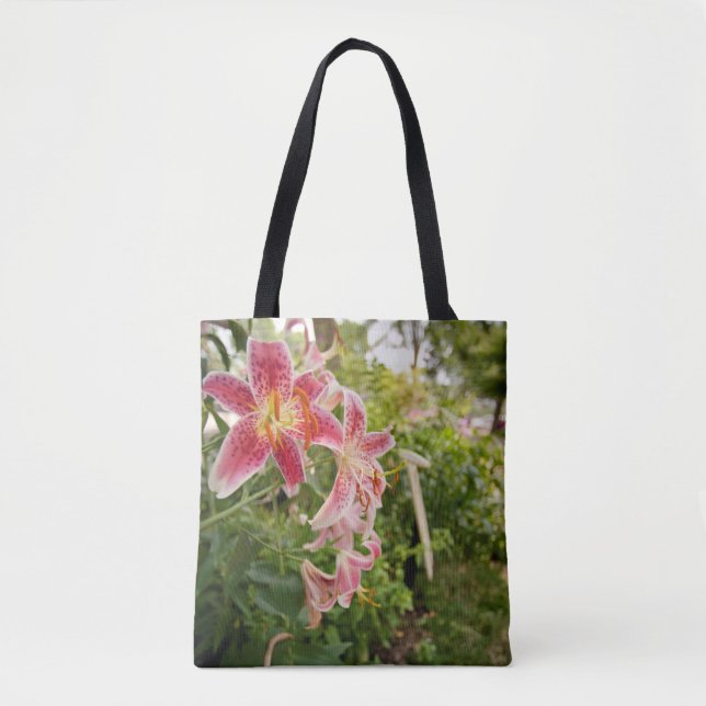 Tote Bag Lillies roses (Devant)