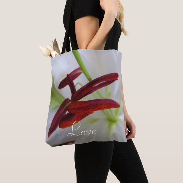 Tote Bag Lily blanche, fleur. (De près)