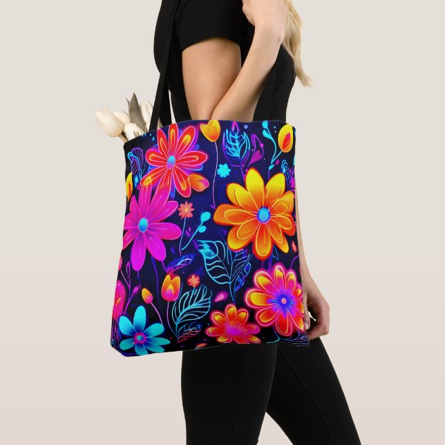 Tote Bag L'Imaginaire floral de Neon (De près)
