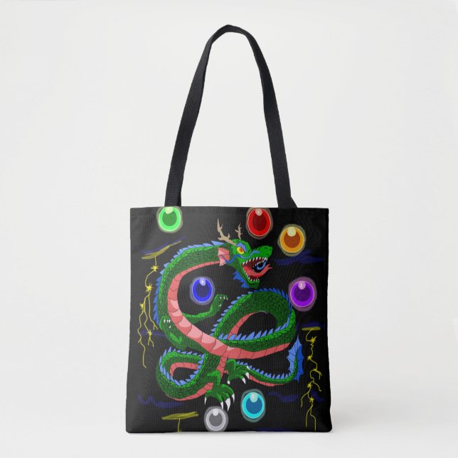 Tote Bag L'imaginaire foncé de dragon portent Fourre-tout (Devant)