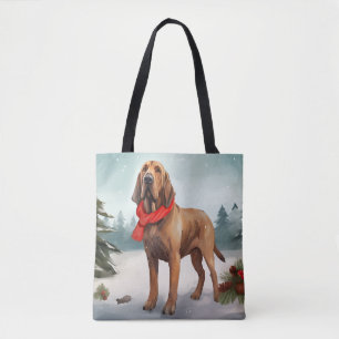 Tote Bag Limier de Sang dans la neige de Noël