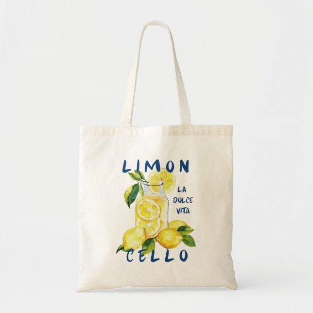Tote Bag Limoncello Italy – La Dolce Vita Lemon Lover  (Devant)