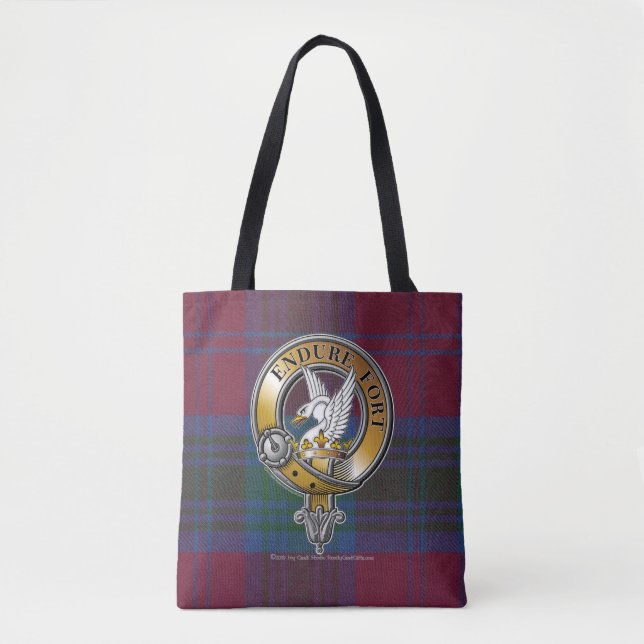 Tote Bag Lindsay Tartan & Badge (Devant)