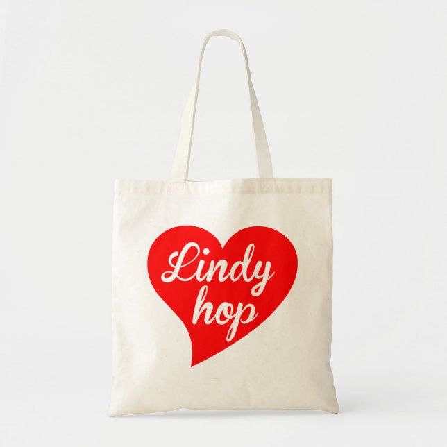 Tote Bag Lindy Hop Big Red Heart (Devant)